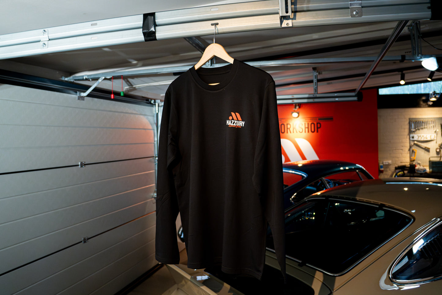 Porsche print - Langærmet Sort