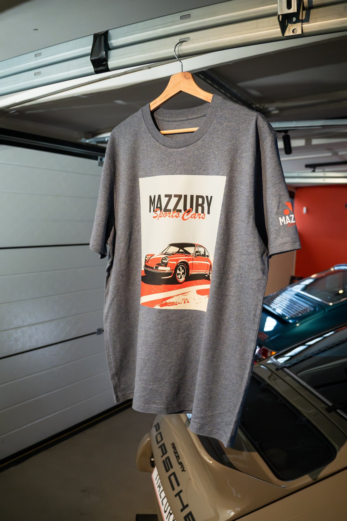 Mazzury Porsche print - T-Shirt Grey