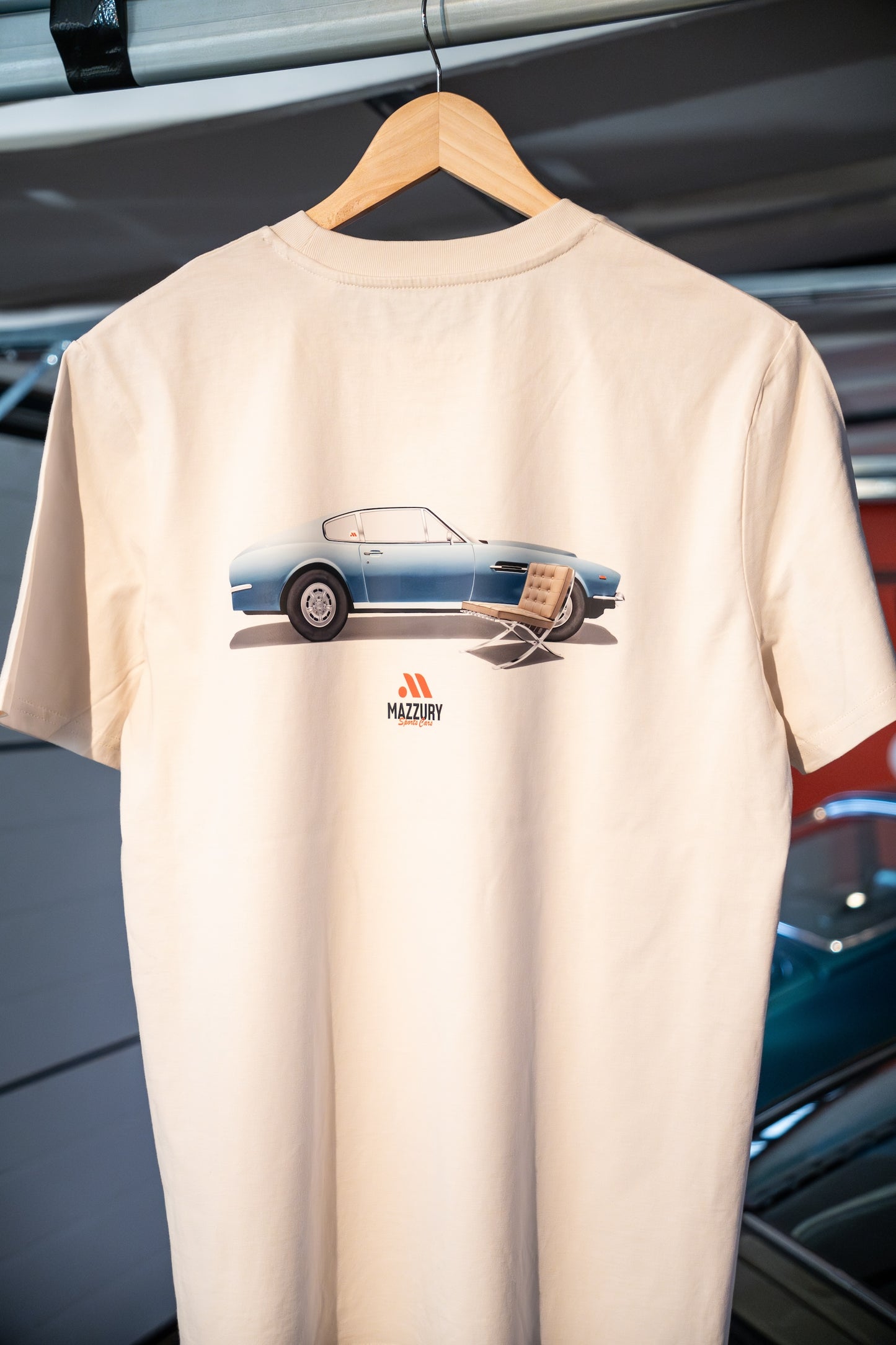 Mazzury Aston Martin - T-Shirt Cremefarvet